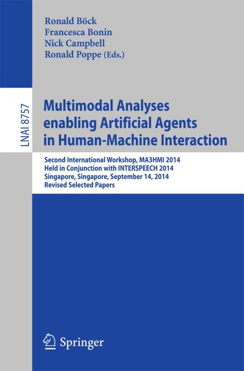 Cover image for book Multimodal Analyses enabling Artificial Agents in Human-Machine Interaction