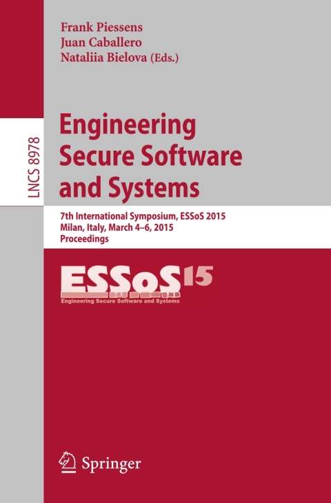 Cover image for book Engineering Secure Software and Systems