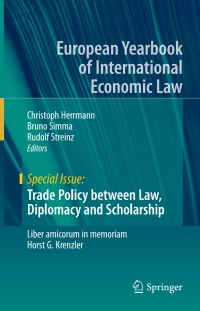 Cover image: Trade Policy between Law, Diplomacy and Scholarship 9783319156897