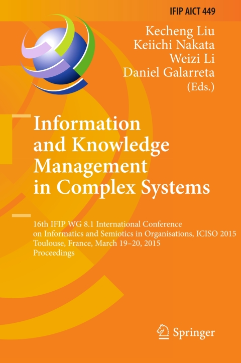 Cover image for book Information and Knowledge Management in Complex Systems