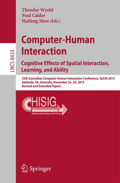 Cover image for book Computer-Human Interaction. Cognitive Effects of Spatial Interaction, Learning, and Ability