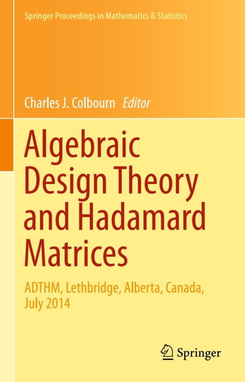 Cover image for book Algebraic Design Theory and Hadamard Matrices