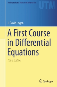 Cover image: A First Course in Differential Equations 3rd edition 9783319178516