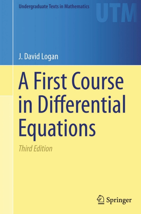 Cover image for book A First Course in Differential Equations