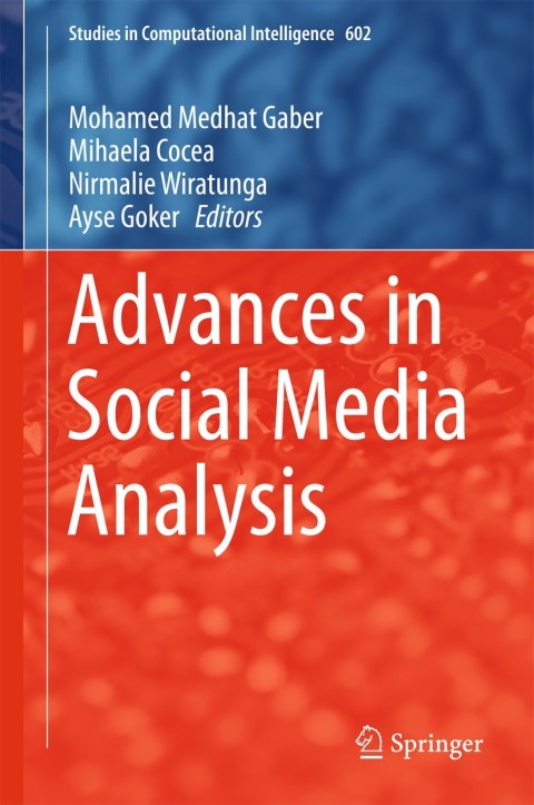 Cover image for book Advances in Social Media Analysis