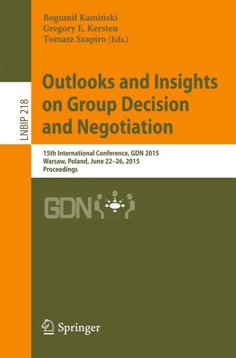 Cover image for book Outlooks and Insights on Group Decision and Negotiation