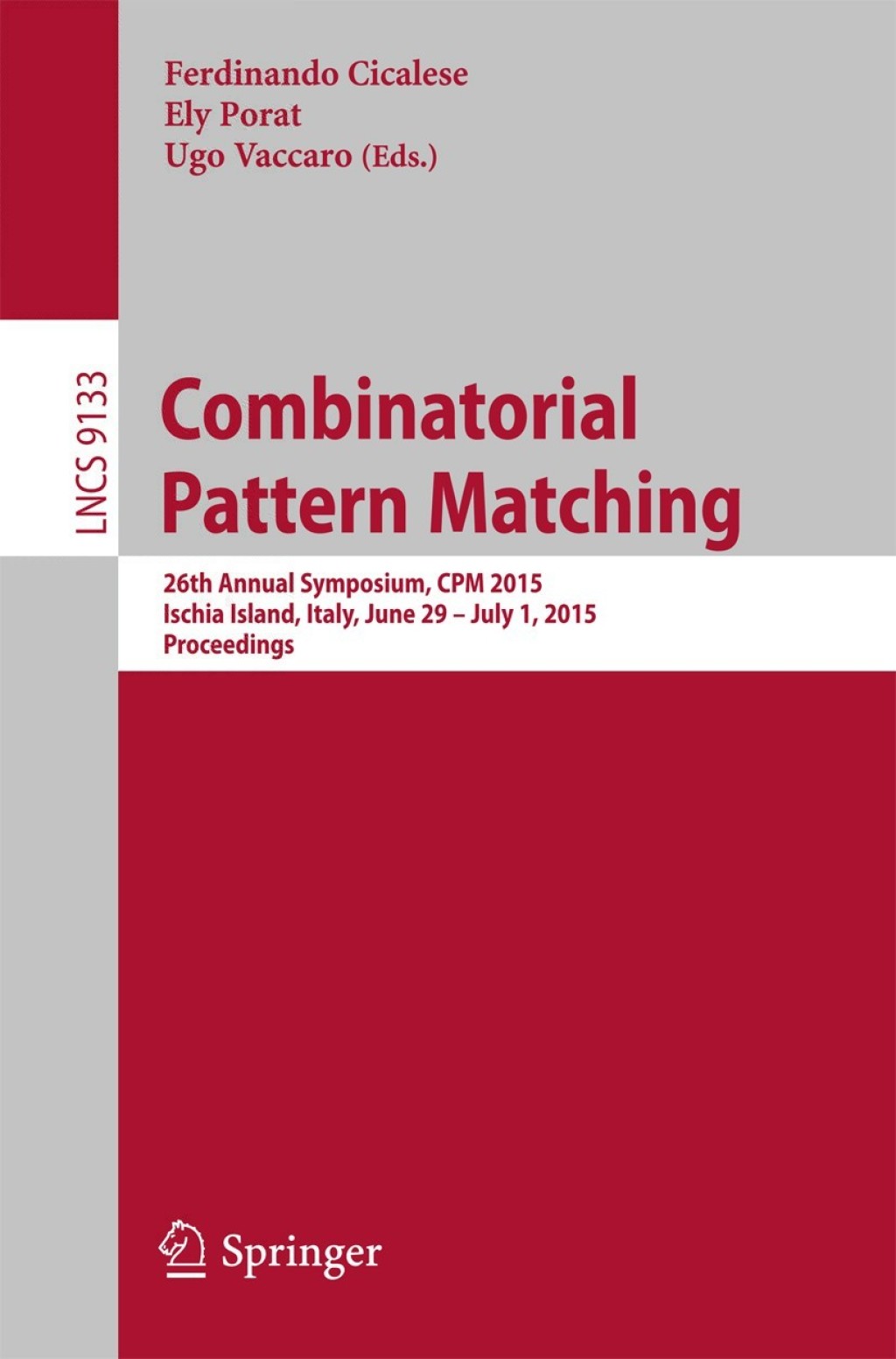 Combinatorial Pattern Matching (eBook)