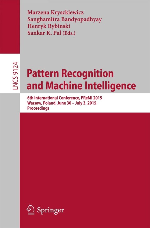 Cover image for book Pattern Recognition and Machine Intelligence