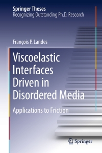 Cover image: Viscoelastic Interfaces Driven in Disordered Media 9783319200217