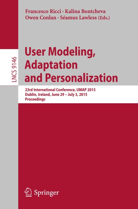 Cover image for book User Modeling, Adaptation and Personalization