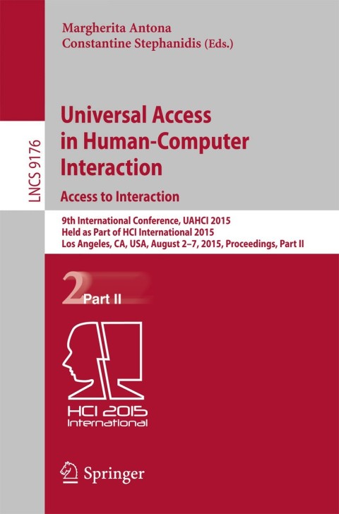 Cover image for book Universal Access in Human-Computer Interaction. Access to Interaction