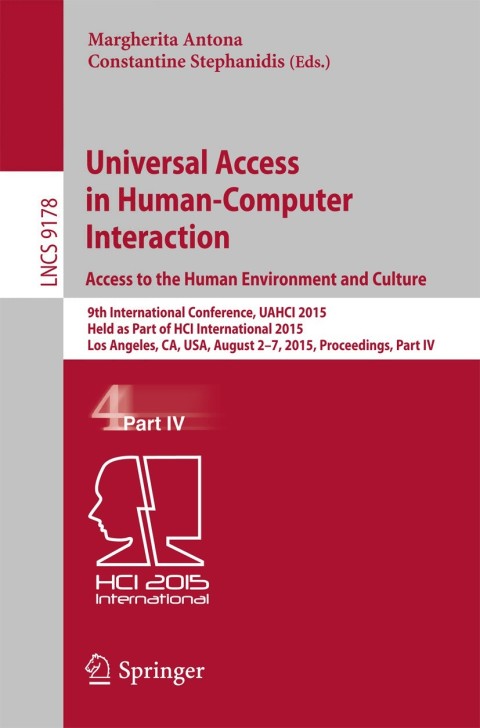 Cover image for book Universal Access in Human-Computer Interaction. Access to the Human Environment and Culture