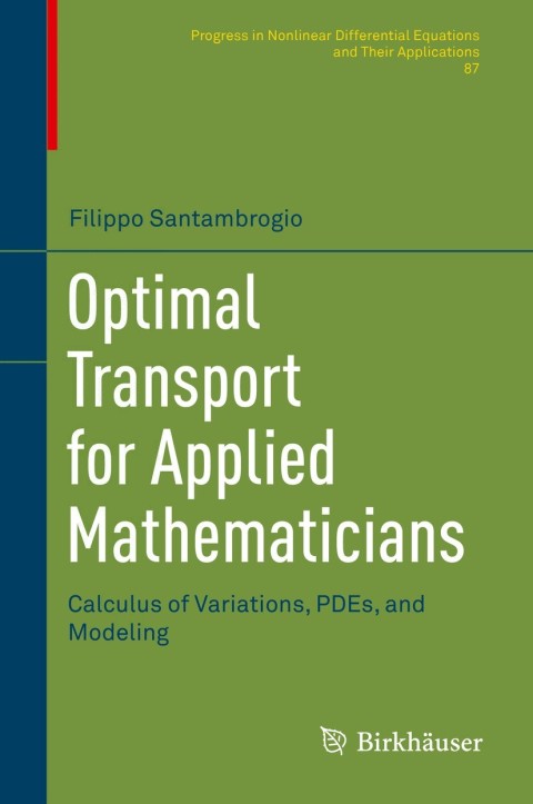 Cover image for book Optimal Transport for Applied Mathematicians
