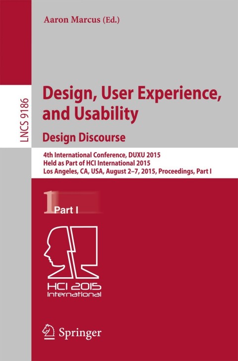 Cover image for book Design, User Experience, and Usability: Design Discourse