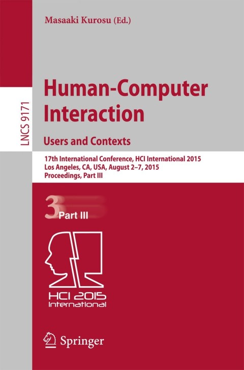 Cover image for book Human-Computer Interaction: Users and Contexts