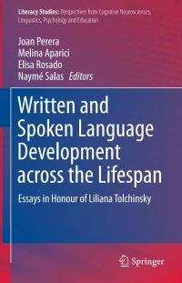 Cover image: Written and Spoken Language Development across the Lifespan 9783319211350