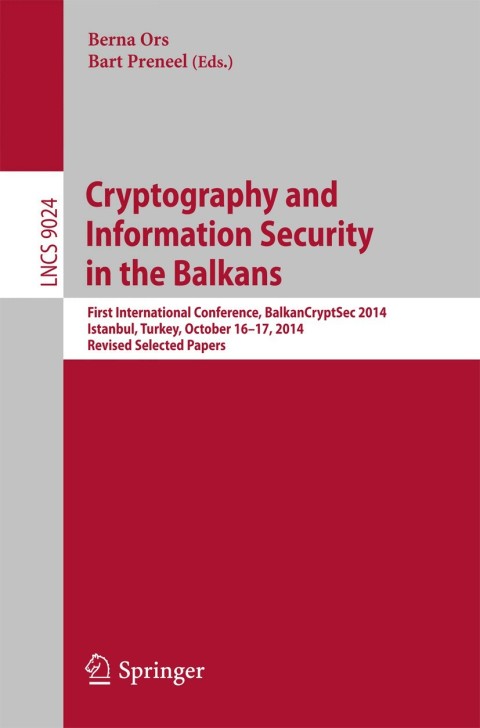 Cover image for book Cryptography and Information Security in the Balkans