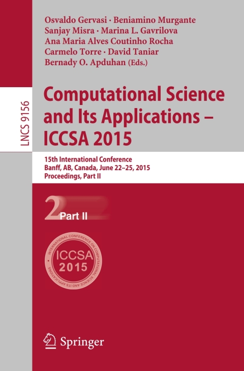 Cover image for book Computational Science and Its Applications -- ICCSA 2015