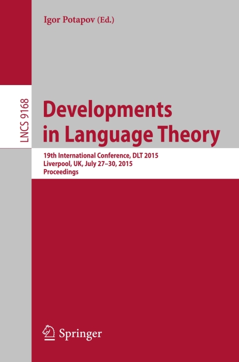 Cover image for book Developments in Language Theory