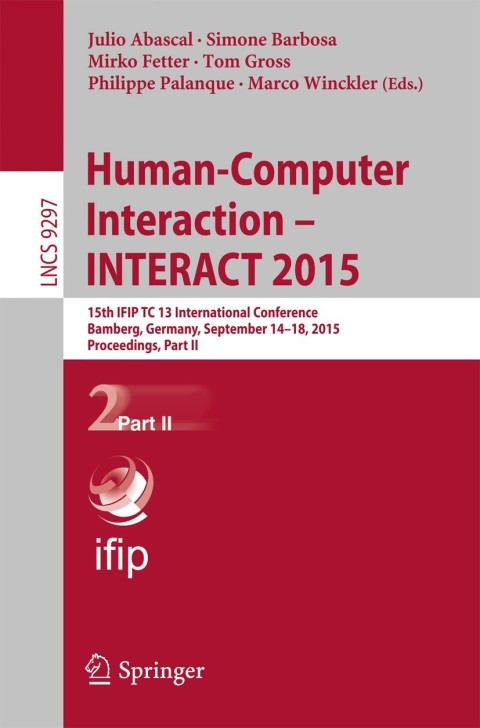 Cover image for book Human-Computer Interaction – INTERACT 2015