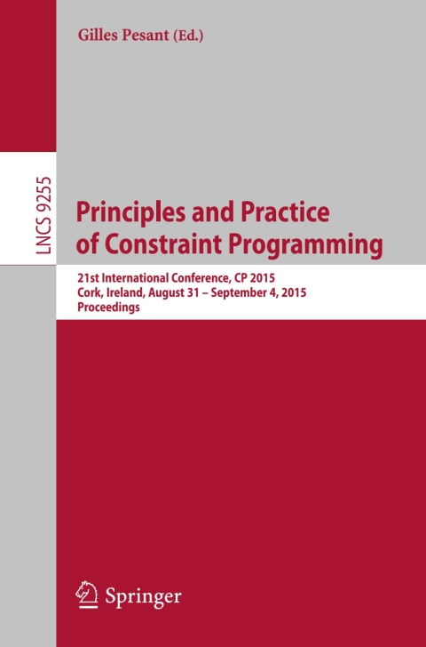Cover image for book Principles and Practice of Constraint Programming