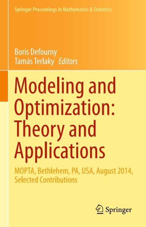 Cover image for book Modeling and Optimization: Theory and Applications