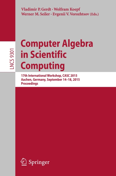 Cover image for book Computer Algebra in Scientific Computing