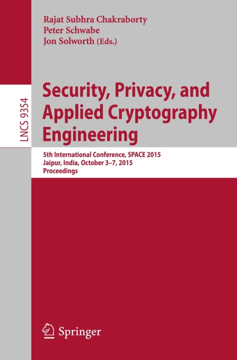Cover image for book Security, Privacy, and Applied Cryptography Engineering