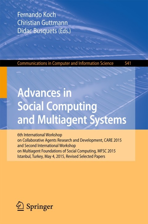 Cover image for book Advances in Social Computing and Multiagent Systems