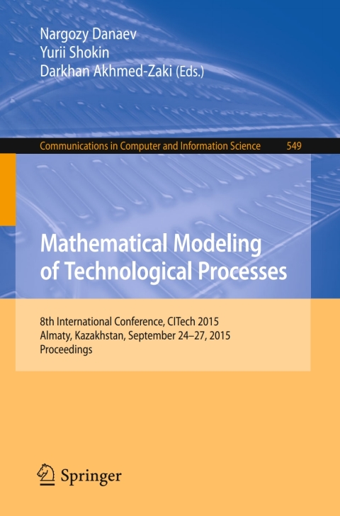 Cover image for book Mathematical Modeling of Technological Processes