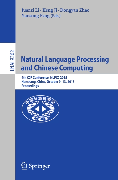 Cover image for book Natural Language Processing and Chinese Computing