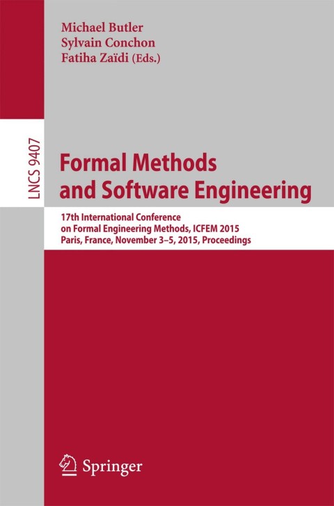 Cover image for book Formal Methods and Software Engineering