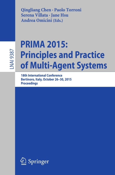 Cover image for book PRIMA 2015: Principles and Practice of Multi-Agent Systems