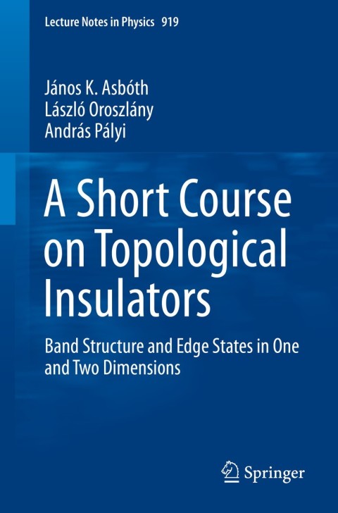Cover image for book A Short Course on Topological Insulators