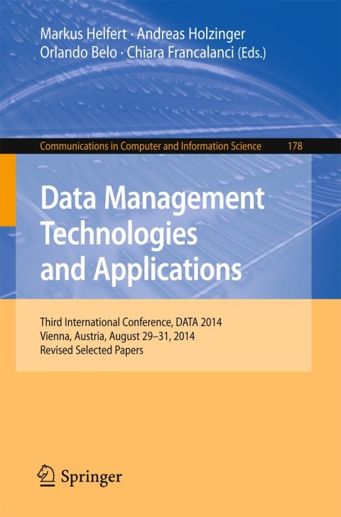 Cover image for book Data Management Technologies and Applications