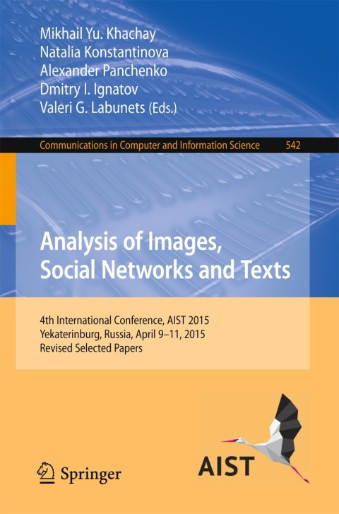 Cover image for book Analysis of Images, Social Networks and Texts