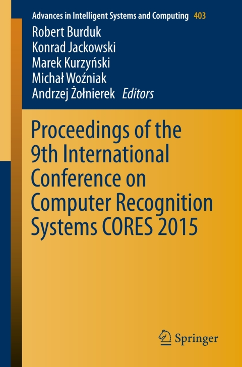 Cover image for book Proceedings of the 9th International Conference on Computer Recognition Systems CORES 2015