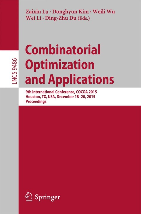 Cover image for book Combinatorial Optimization and Applications