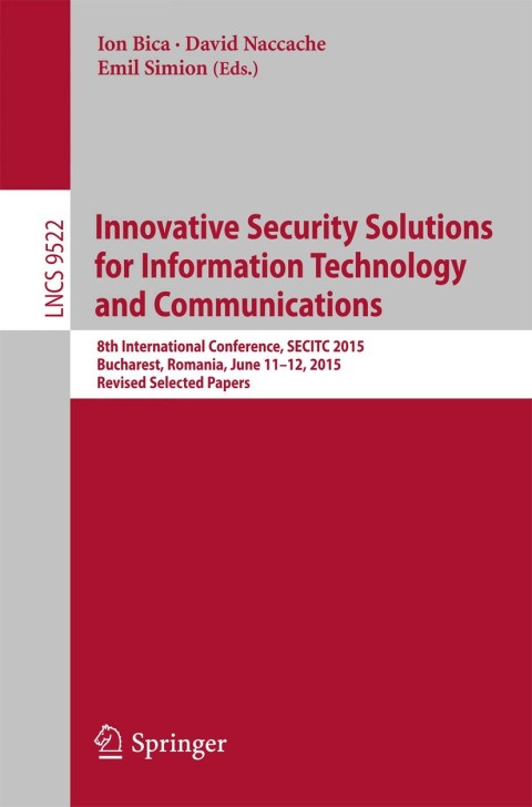 Cover image for book Innovative Security Solutions for Information Technology and Communications