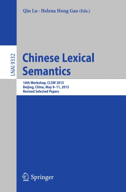 Cover image for book Chinese Lexical Semantics
