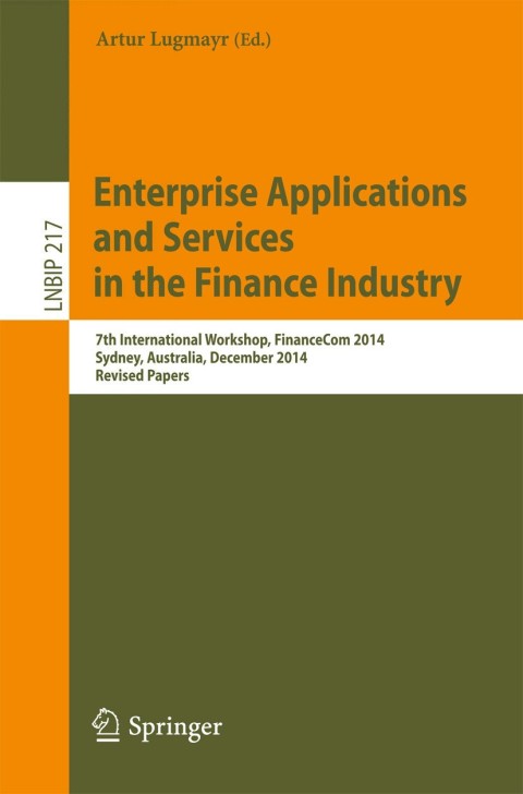 Cover image for book Enterprise Applications and Services in the Finance Industry
