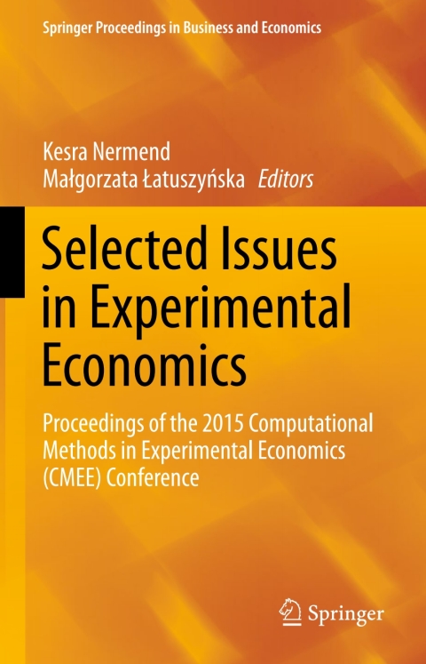 Cover image for book Selected Issues in Experimental Economics