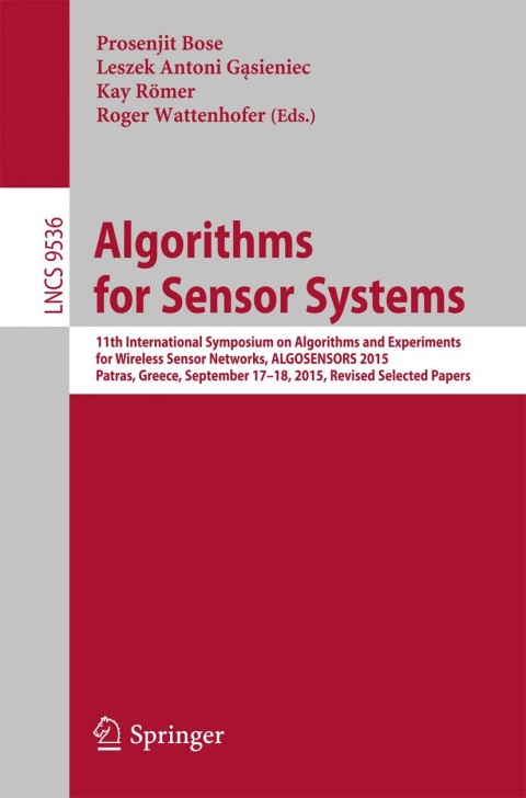 Cover image for book Algorithms for Sensor Systems