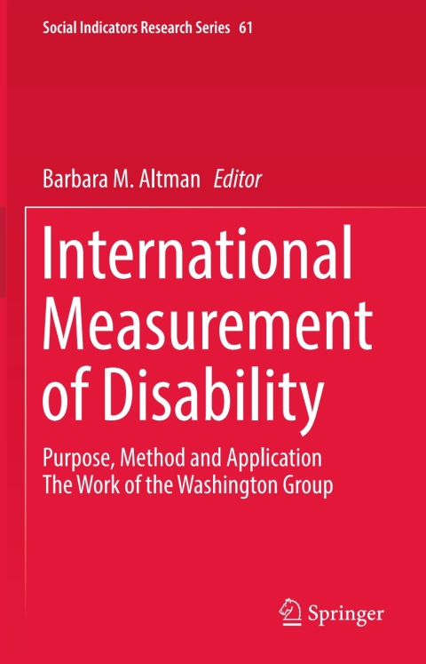 Cover image for book International Measurement of Disability