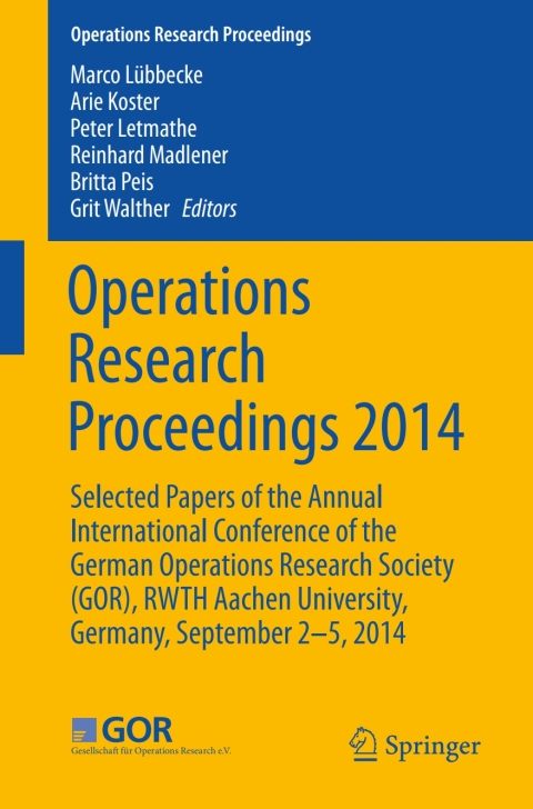 Cover image for book Operations Research Proceedings 2014