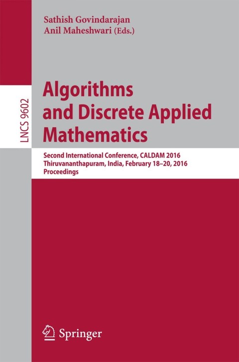 Cover image for book Algorithms and Discrete Applied Mathematics
