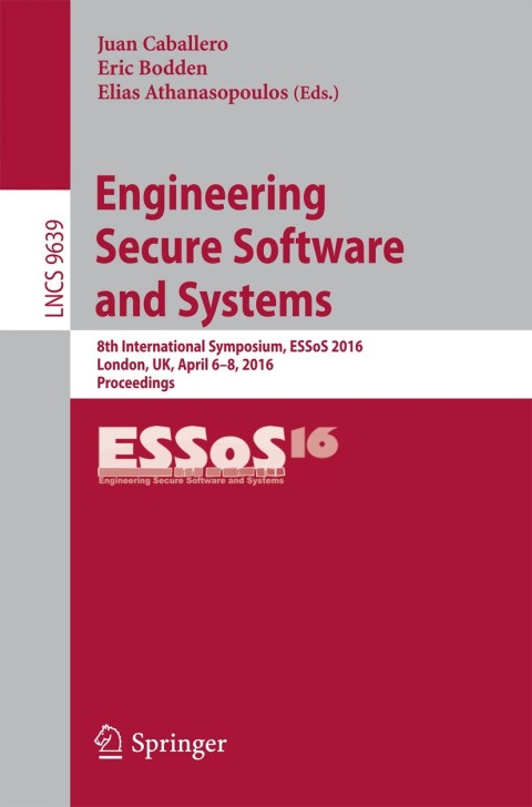 Cover image for book Engineering Secure Software and Systems