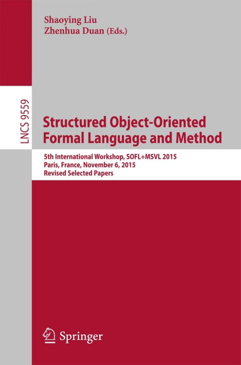Cover image for book Structured Object-Oriented Formal Language and Method