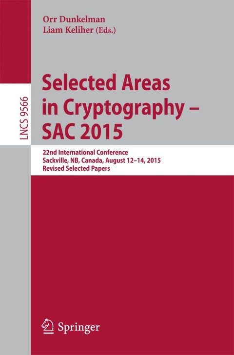 Cover image for book Selected Areas in Cryptography - SAC 2015