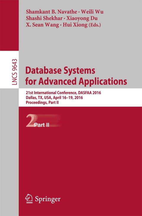 Cover image for book Database Systems for Advanced Applications